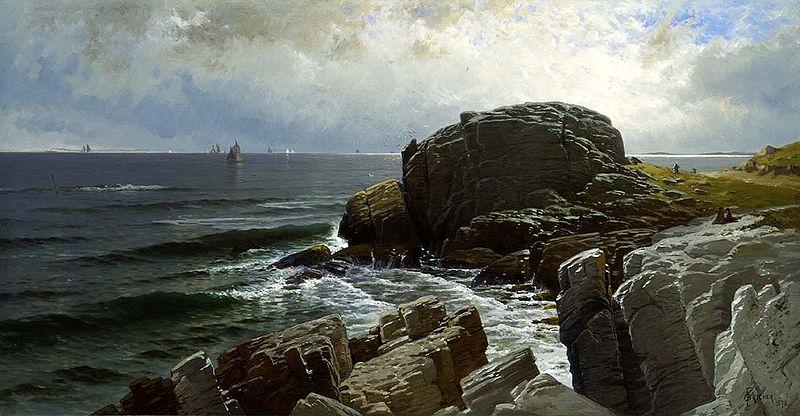 Alfred Thompson Bricher Castle Rock, Marblehead oil painting picture